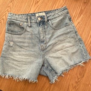Madewell Curvy High Rise Denim Shorts Size 27